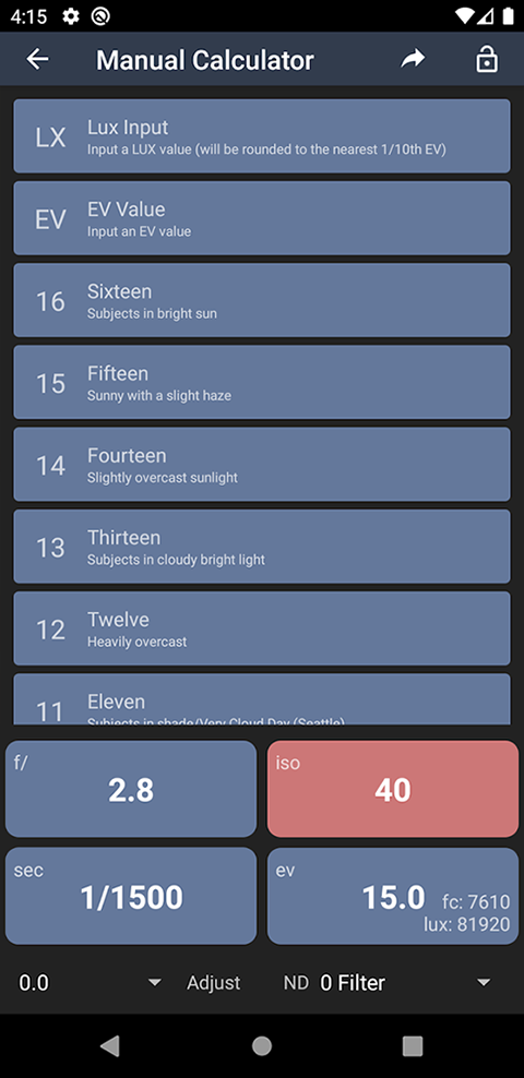 Light Meter安卓中文版 3.0-2025-01-03T07:51Z - Free截图1